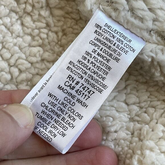 Natural Reflections Sherpa Lined Hoodie Shirt Jacket Womens L Red Plaid Flannel - Picture 14 of 16